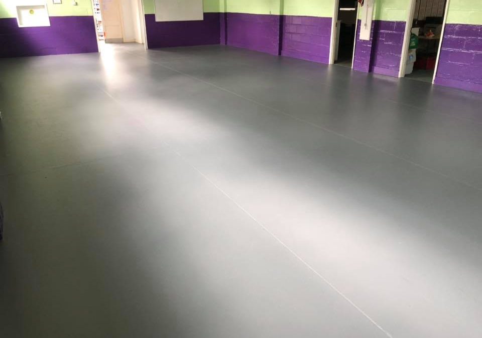 North Walsham Scout Hut flooring.